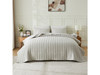 DAWSON COLLECTION 3-PIECE SEERSUCKER TEXTURED QUILT SHAM SET QUEEN - LIGHT-GRAY New