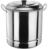 VASCONIA ALUMINUM 32 QUART STEAMER POT WITH STEAMER TRAY AND LID - ALUMINUM
