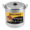 VASCONIA ALUMINUM 32 QUART STEAMER POT WITH STEAMER TRAY AND LID - ALUMINUM