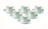 LORREN HOME TRENDS - SERVICE FOR 6 / ESPRESSO COFFEE - SILVER/WHITE