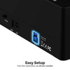 SABRENT 4-BAY USB 3.0 DOCKING STATION 2.5” 3.5” SATA HDD SSD TRAYLESS - BLACK
