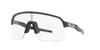 OAKLEY UNISEX SUNGLASSES MATTE CARBON FRAME - BLACK/CLEAR