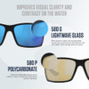 06S9017 Costa Del Mar Brine Men's Polarized Sunglasses Matte Black/Blue Mirror