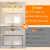BESLOWE 27" 4-LIGHT BATHROOM LIGHT FIXTURE MODERN GOLD B27003PB - gold