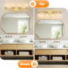 BESLOWE 27" 4-LIGHT BATHROOM LIGHT FIXTURE MODERN GOLD B27003PB - gold
