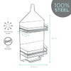 BATH BLISS 2 SHELF REGENCY SHOWER CADDY, 10018,  GRAY