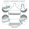 BATH BLISS 2 SHELF REGENCY SHOWER CADDY, 10018,  GRAY