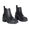 ATHLEFIT WOMEN'S CHELSEA BOOTS FASHION LUG SOLE CHUNKY HEEL ELASTIC ANKLE BLACK