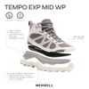 J038277 MERRELL MEN'S TEMPO EXP MID WP CHARCOAL SIZE: MEN 10.5 New