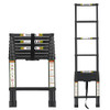 RIKADE TELESCOPIC LADDER 8.5FT ALUMINUM TELESCOPING LADDER - BLACK