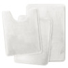 CLARA CLARK MEMORY FOAM BATH MAT - 3 PIECE SET - WHITE