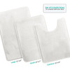 CLARA CLARK MEMORY FOAM BATH MAT - 3 PIECE SET - WHITE