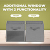 STORAGEIDEAS STORAGE CUBES 13" CUBE STORAGE BINS CLEAR WINDOW SET OF 6 - GRAY New