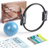 LIONSCOOL PILATES RING SET 14" ANTI-DEFORMATION MAGIC CIRCLE HANDLES MINI BALL