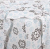 KATHY IRELAND 3-PIECE 100% TURKISH COTTON FLANNEL TWIN - GRAY/BLUE FROST New