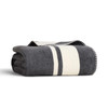 PRESTON LANE HIGHRISE THROW BLANKET 50" X 70" PREMIUM SOFT COTTON - SLATE