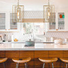 KSANA Pendant Soft Gold Lighted Chandeliers, Adjustable Framework W12 xH20.4 New