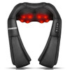 PONGUI NECK MASSAGER SHIATSU BACK NECK MASSAGER HEAT ELECTRIC SHOULDER - BLACK