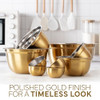 COOK WITH COLOR 18 PIECE MIXING BOWLS SET AIRTIGHT LIDS STAINLESS STEEL - GOLD