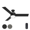HUNTER FAN 54 INCH BLACK INDOOR/OUTDOOR CEILING FAN WITH LIGHT FOR  CE10