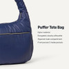 AMAZON ESSENTIALS X SOFIA GRAINGE QUILTED PUFFER TOTE BAG ZIP - SIZE: M, NAVY New