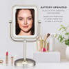 CONAIR LIGHTED MAKEUP MIRROR, 1X/8X MAGNIFYING BE33R - SILVER