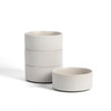 STANE LAIN HAVEN MODERN STONEWARE DISH SET FOR 4, REACTIVE GLAZE SANDY WHITE New