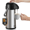 GEOUJA AIRPOT COFFEE CARAFE FOR KEEPING HOT 85 OZ 2.5L LARGE COFFEE DISPENSER