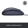 Logitech B100 Wired Mouse for Computer or Laptop - Black