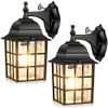 Brightever 2-Pack Dusk to Dawn Outdoor Wall Light Waterproof, 9033-A - BLACK