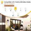 Brightever 2-Pack Dusk to Dawn Outdoor Wall Light Waterproof, 9033-A - BLACK