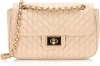 KARL LAGERFELD PARIS WOMEN'S QUILTED LEATHER SHOULDER BAG - BRIE New