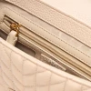 KARL LAGERFELD PARIS WOMEN'S QUILTED LEATHER SHOULDER BAG - BRIE New
