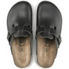 0060194 BIRKENSTOCK LEATHER BOSTON CANBERRA CLOGS MEN SIZE 12 BLACK
