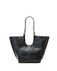 ALLSAINTS ARA SHINE E/W LARGE LEATHER TOTE BAG W284XD - BLACK New
