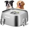 PAWTNERS ALL STAINLESS STEEL DOG WATER BOWL NO SPILL 135OZ PTPT090AS11 - SILVER
