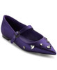 KL343222 KARL LAGERFELD Paris Women's Veyda Mary Jane Flats Size 6 DEEP PLUM