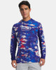 UNDER ARMOUR UA X BLACKTIPH FISH PRO CAMO - SIZE: MEN XL - CASPIAN/WHITE New