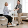 PROTRAVERSE STAND ASSIST LIFT SIT TO STAND PATIENT TRANSFER CHAIR - WHITE/BLACK