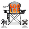 Large Camping Chair with Side Table Heavy Duty 500LBS - Folding Outdoor Chair