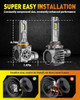 TERMITOR 9005 9006 LED BULBS, 100,000LM 85000+ Hours, Z10-2PK - White