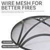 Sunnydaze Outdoor Patio Fire Pit Screen - Reinforced Steel Mesh Round
