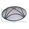 Sunnydaze Outdoor Patio Fire Pit Screen - Reinforced Steel Mesh Round