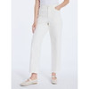 FREE ASSEMBLY CROPPED CARPENTER BARREL JEANS 27" INSEAM - SIZE 10 VANILLA CREAM New