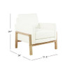 K8617-F2417 HomePop Wood Frame Accent Chair - Cream Boucle