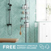 Zenna Home Tension Pole Shower Caddy Corner Organizer, Adjustable Shower Caddy