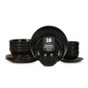 STONE LAIN BRASA STONEWARE 16 PIECE MODERN DINNERWARE SET - BLACK