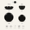 STONE LAIN BRASA STONEWARE 16 PIECE MODERN DINNERWARE SET - BLACK