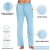 BLUE ICE MEN'S MODERN FIT CLASSIC LOUNGE PANTS - SIZE: MEN XL - LIGHT BLUE New