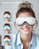 COTSOCO EYE MASSAGER WITH HEAT BIRTHDAY GIFTS FOR WOMEN HEATED EYE MASK WHITE